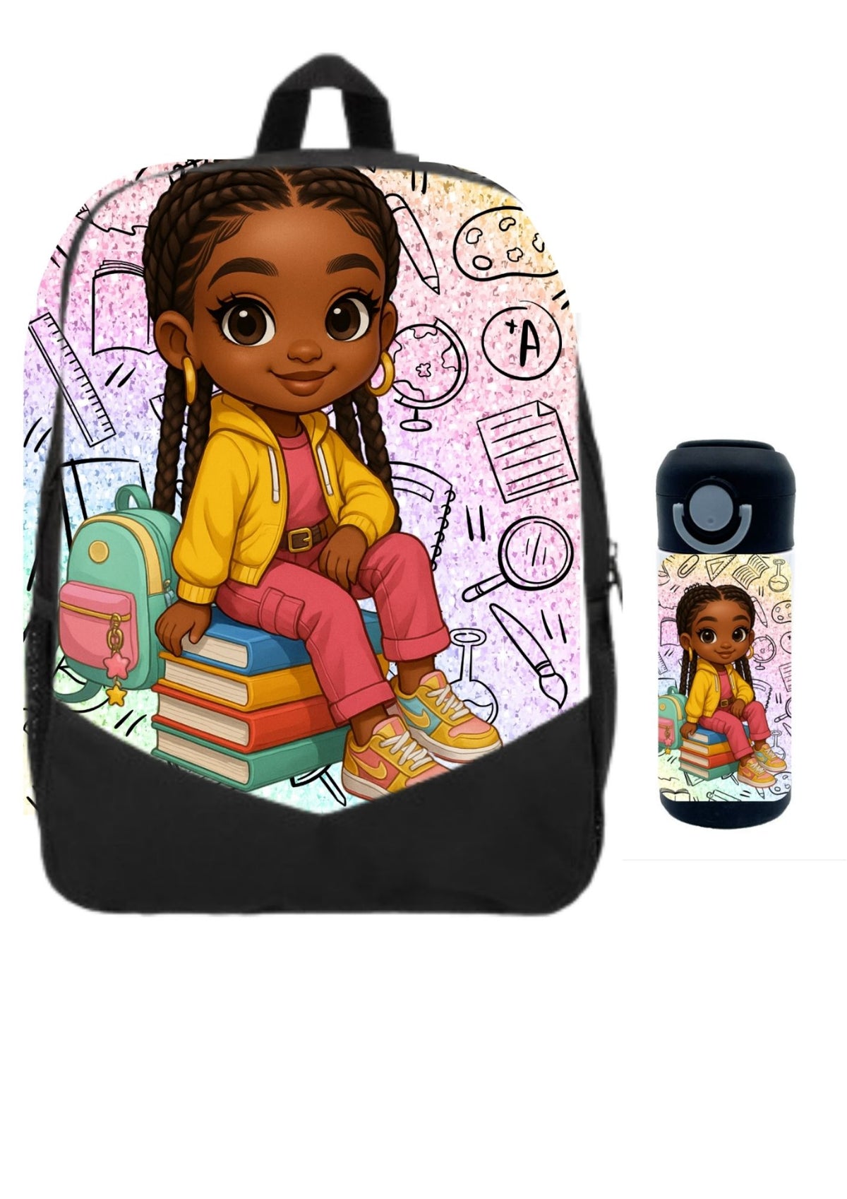 PACK RENTRÉE SCOLAIRE Adèle (Sac à dos + Gourde Inox)
