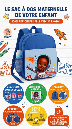 Sac à Dos Maternelle & Crèche Personnalisé – Effet Cartoon sur-mesure